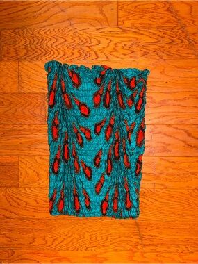 Blue Print Smock Tube Top